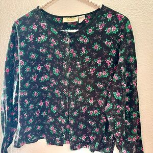 VTG 80s 90s Victoria’s Secret Gold Label Floral Sleep Top